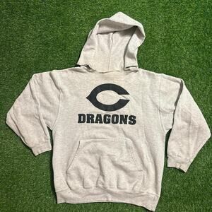 Vintage "Chico Dragons" Sports Hoodie in Gray